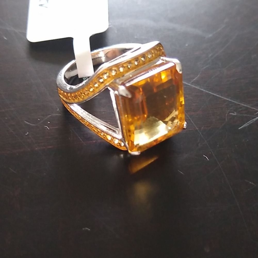 Size 6 Citrine in Sterling Silver .925